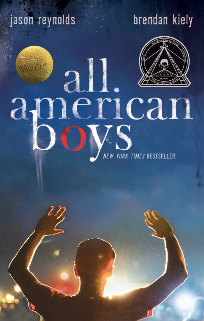 Book jacket of "all american boys" by Jason Reynolds, S&S Speakers Bureau Author